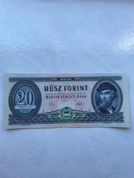 20 forint 1975 hajtatlan UNC bankjegy