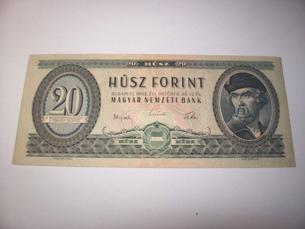 20 forintos 1962 évjáratú. C363. Kép szerint