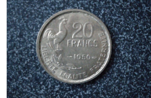 20 frank "gall kakas" 1950 Franciaország
