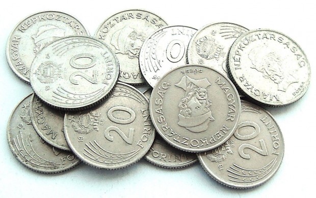 20 húsz forint fémpénz érme 1982 84 85