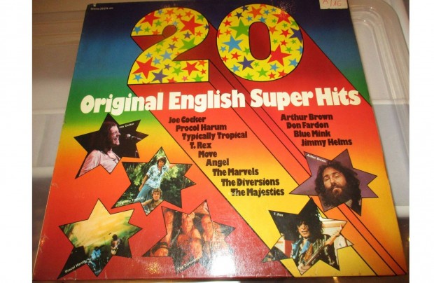 20 original english super hits bakelit hanglemez elad