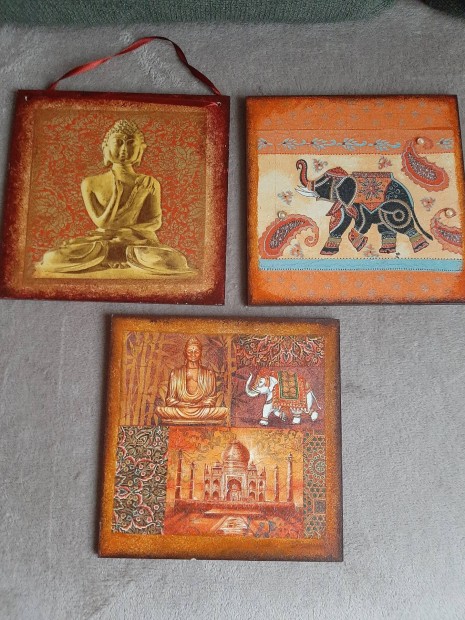 20x20 cm 3 db Tblakp Buddha Elefnt a Kpen