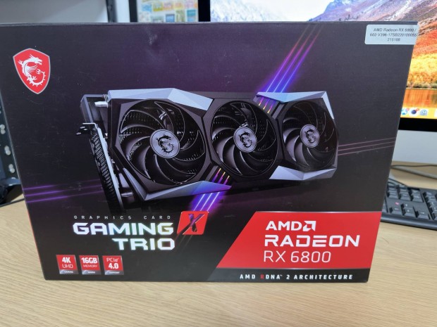 215188 amd radeon pro msi gaming trio 16gb rx 6800 videkrtya