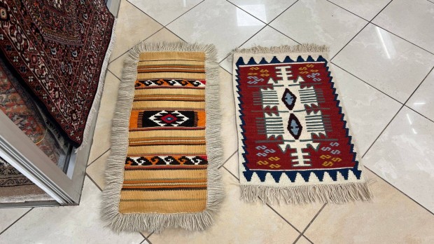 2155 2DB Gyönyörű Kézi Killim Szőnyeg 80X50+95X50 Ingyen Futár