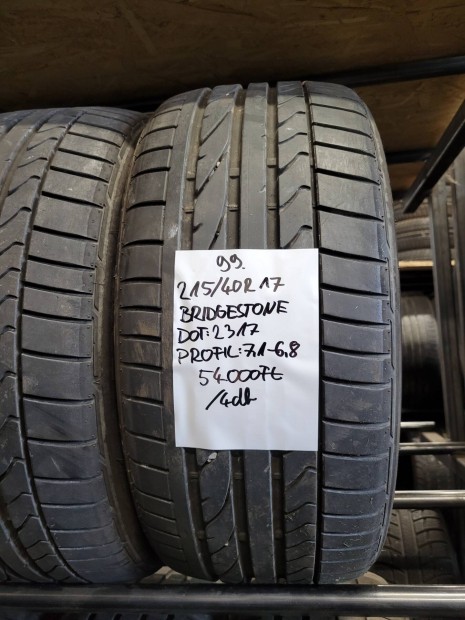 215/40 R17 Bridgestone nyri gumi