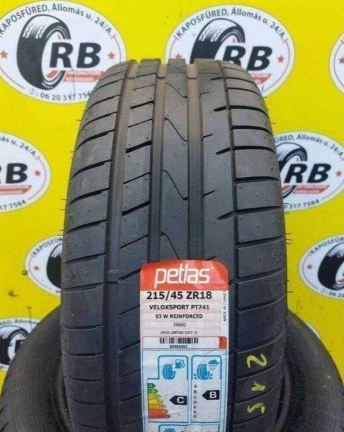 215/45 r18 j Petlas nyri 2021 30000 Ft/db