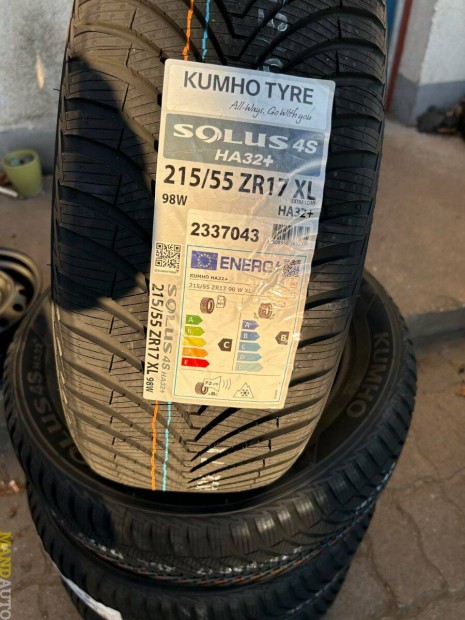 215/55R17 Kumho Solus 4S HA32+,j ngy vszakos gumi