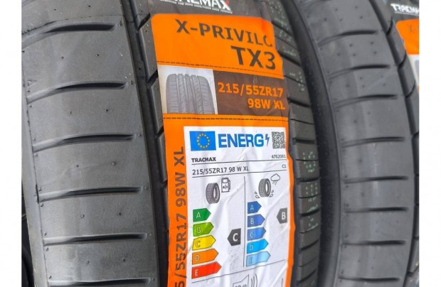 215/55R17 Új Tracmax nyári gumi garnitúra 215/55 r17