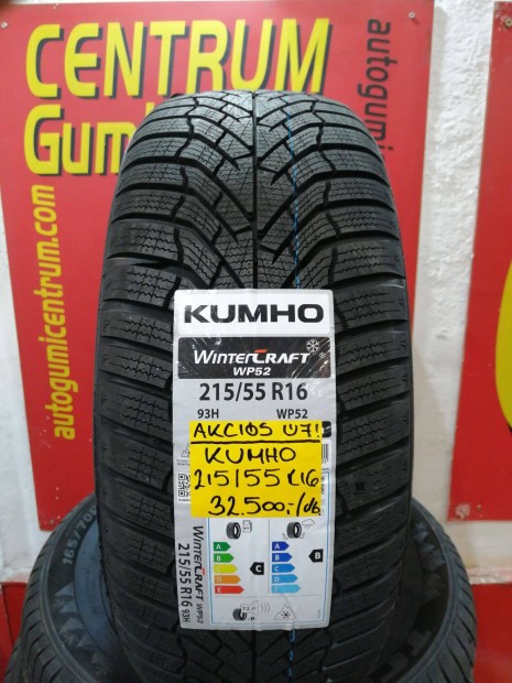 215/55r16 Kumho WP52 Wintercraft gumi