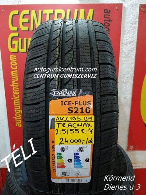 215/55r17 tli gumi jak -Tracmax. 24.000 Ft