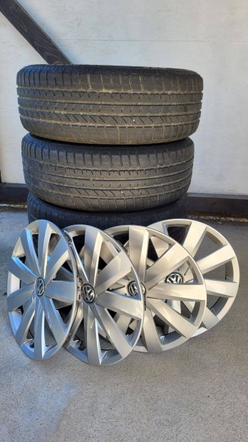 215/60r16 Momo tligumi szett lemezfelnin, gyri WV dsztrcsval