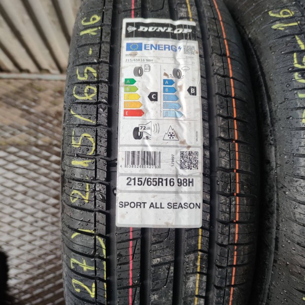 215/65 R16 Új!! Dunlop négyévszakos gumi 48000ft a 2db/27/