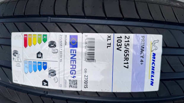 215/65 R17 Michelin Primacy 4+