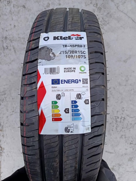 215/70 r15c Új 1-2db Kleber Transpo 2 nyári gumi eladó