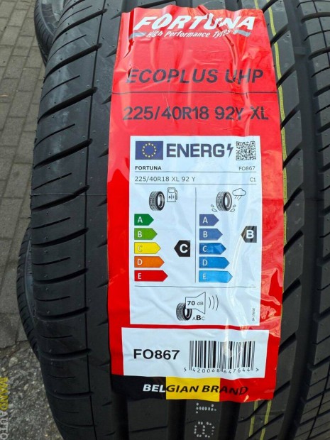 225/40R18 Fortuna Ecoplus UHP(XL),Új nyárigumi