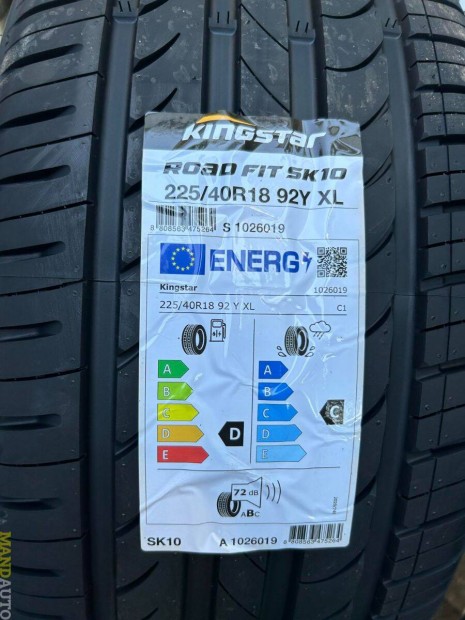 225/40R18 Kingstar SK10(XL),Új nyárigumi