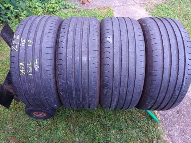 225/45r17 Sava használt nyári gumi 4db