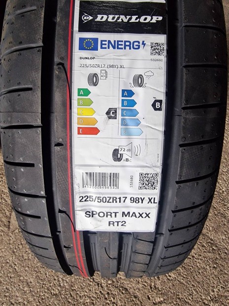 225/50R17 4db Új Dunlop prémium nyárigumi