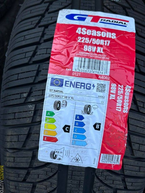 225/50R17 Gtradial 4Seasons (XL),j ngy vszakos gumi