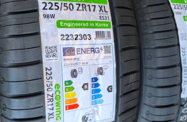 225/50R17 Új Kumho nyári gumi garnitúra 225/50 r17