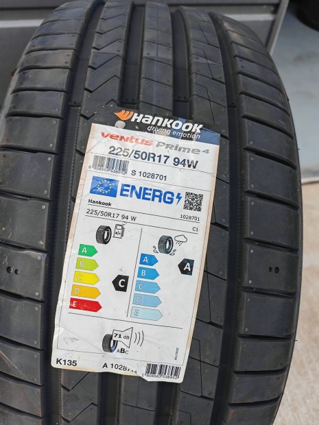 225/50 r17 Hankook Ventus Prime4 nyárigumi pár Új!