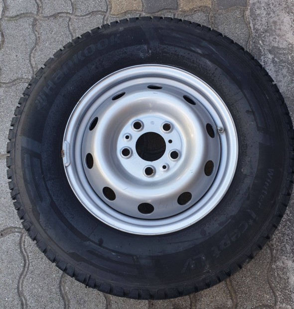 225 75 16C Hankook 4db újszerű (Ducato,Jumper,Boxer) kerék téligumival