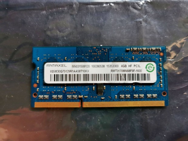 22/1 Remaxel RMT3170MN68F9F 4gb 3 hnap garancia PC3L DDR3 ram memria