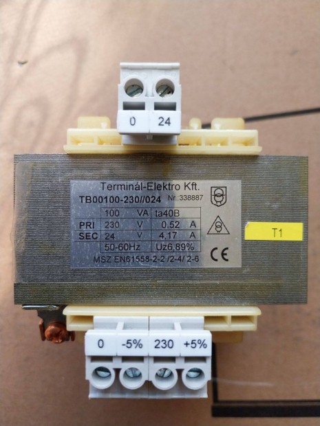 230V/24V 100VA 4,17A transzformátor trafó