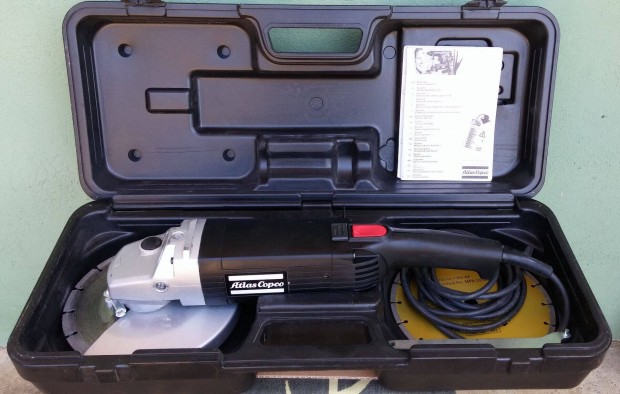 230 mm ipari flex sarokcsiszoló Atlas Copco & Milwaukee + vágótárcsa