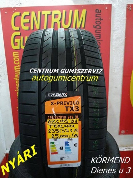 235/35r19 Tracmax akciós nyári gumi 25.000 Ft