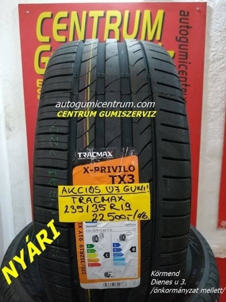 235/35r19 nyri gumi jak -Tracmax. 22.500 Ft