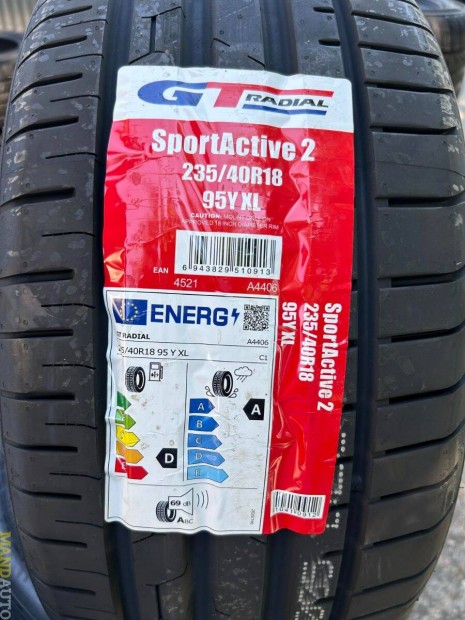 235/40R18 Gtradial Sportactive(XL),Új nyárigumi