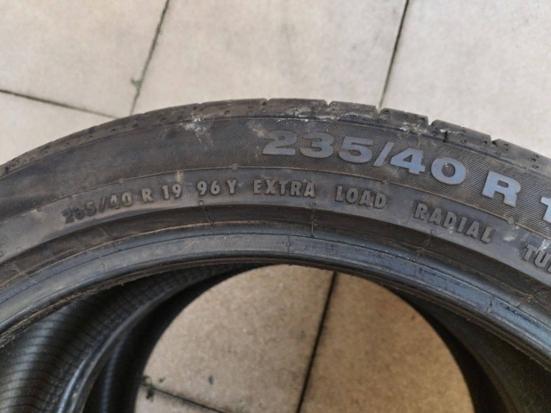 235 40 19 continental 235/40 R 19 nyári gumi 2 db 7 mm