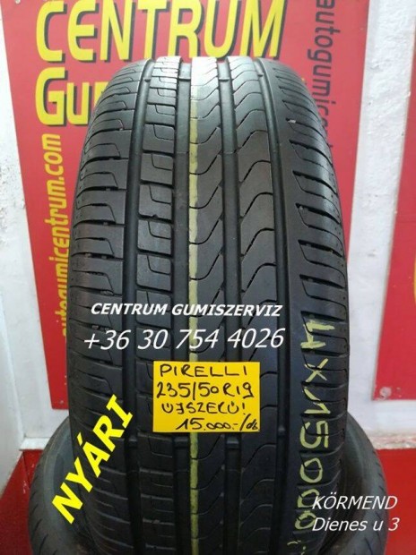 235/50r19 használt nyári gumi Pirelli 4db 15.000 Ft