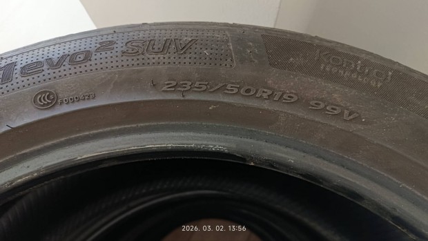 235/ 50 R19 . 99V. 4.db. Hankook seal guard ventus S1Evo2