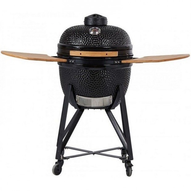 23" Kamado kermia grill 59cm BBQ fekete szn mobilgrill