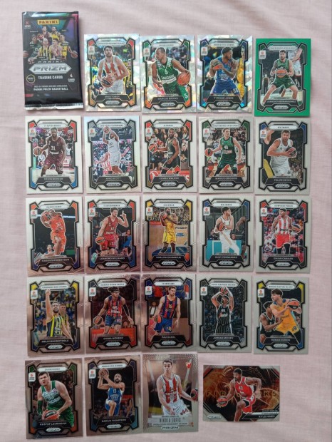23 db Panini Prizm Euroliga kosaras kártya