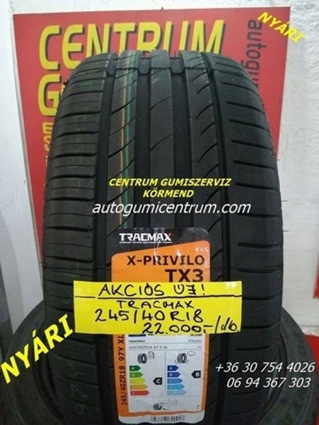 245/40r19 nyri gumi jak -Trracmax. 25.000 Ft