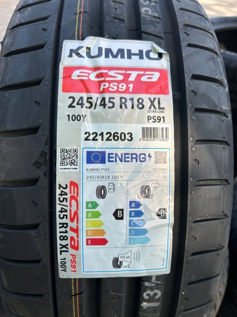 245/45R18 Kumho Ecsta PS91(XL),j nyri gumi