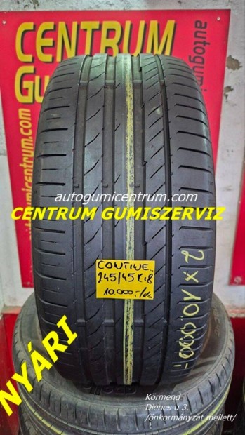 245/45r18 használt nyári gumi Continental 2db