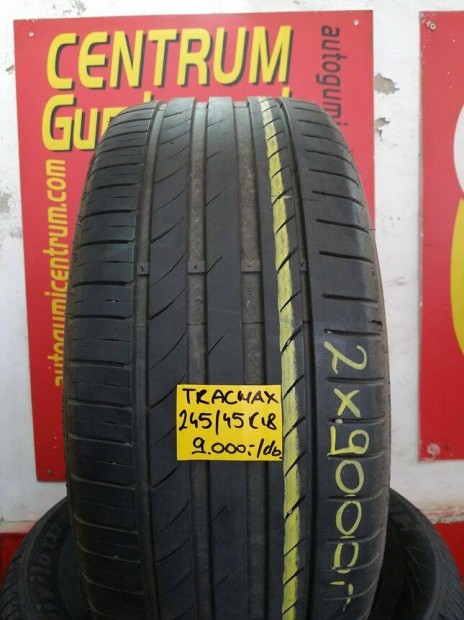 245/45r18 hasznalt nyari gumi Tracmax 2db 9.000 Ft