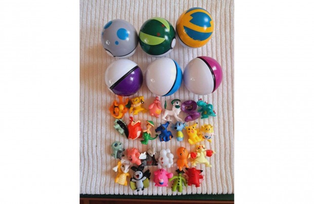 24 darabos Pokmon mini figura 6 darab labdval