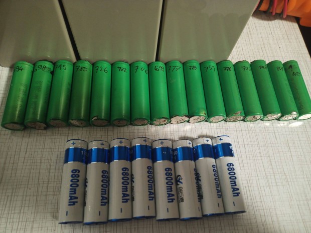 24db LI-ion 18650 akku egyben elad, 500-800mAH, rszletek lersban