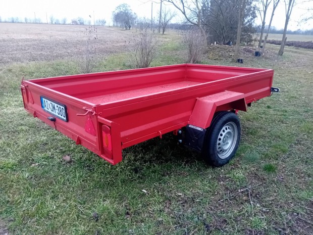 250x140 új laprugós utánfutó (akár magasítóval) eladó!