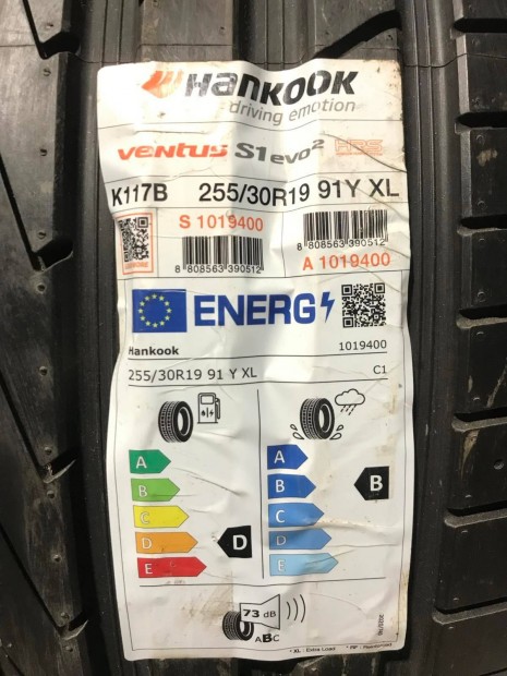 255/30R19 255/30 R19 új Hankook HRS RFT nyári gumi ÁR/db Dot5122