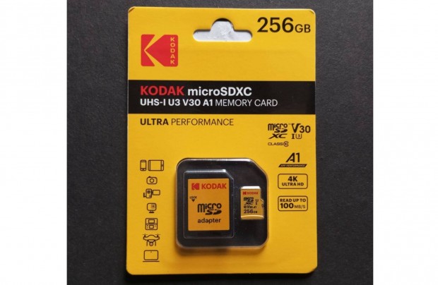 256GB 256 GB 4K gyors Micro sd Memóriakártya Microsd adapterrel új bon