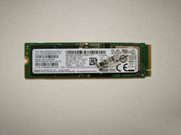 256 Gb nvme M2 ssd