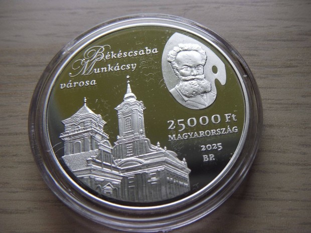 25.000 Ft Ezüstérem Békés Vármegye Békéscsaba 2025 + Tanúsítvány