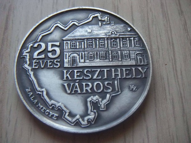 25 ves Keszhely Vrosa Ezstpatinzott Emlkrem Eredeti Tartban