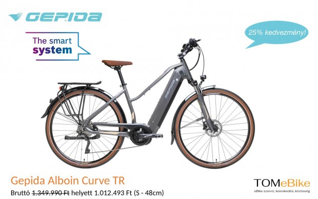 25% kedvezmény! Új Gepida Alboin Curve TR Smart Sytem, matt szürke
